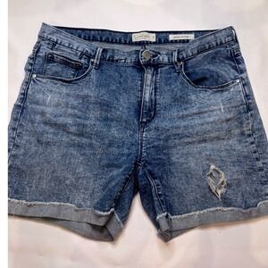 Jessica Simpson Monroe Boyfriend Shorts Women 29 Blue Acid Wash Good Distressed